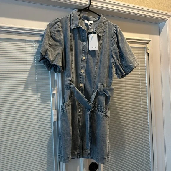 Fate Dresses | Fate Denim Dress - Size Small | Color: Blue | Size: S | Cmconiff's Closet